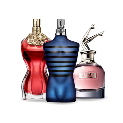 Combo di 3 profumi La Belle, Ultra Male, Scandal di Gaultier da 100 ml