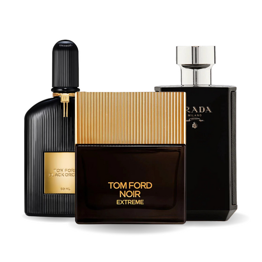 Combo di 3 profumi: Black Orchid, Noir Extreme di Tom Ford, Prada Intense da 100 ml